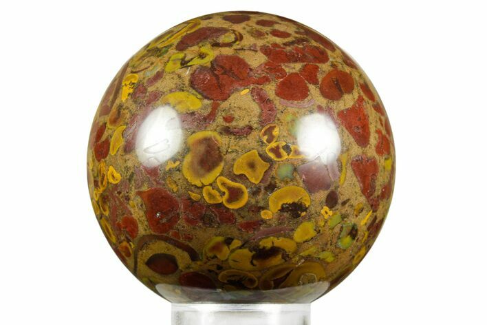 Polished Fruit Jasper Sphere - India #371025